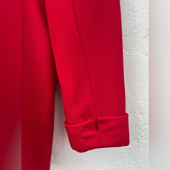 Vintage RED Wool Blazer/ Winter Red Christmas Blazer/ Jacket Size 6 - Picture 5 of 12